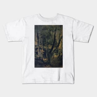 A Beech Wood with Gipsies Seated in the Middle Distance, 1799-1801 Kids T-Shirt